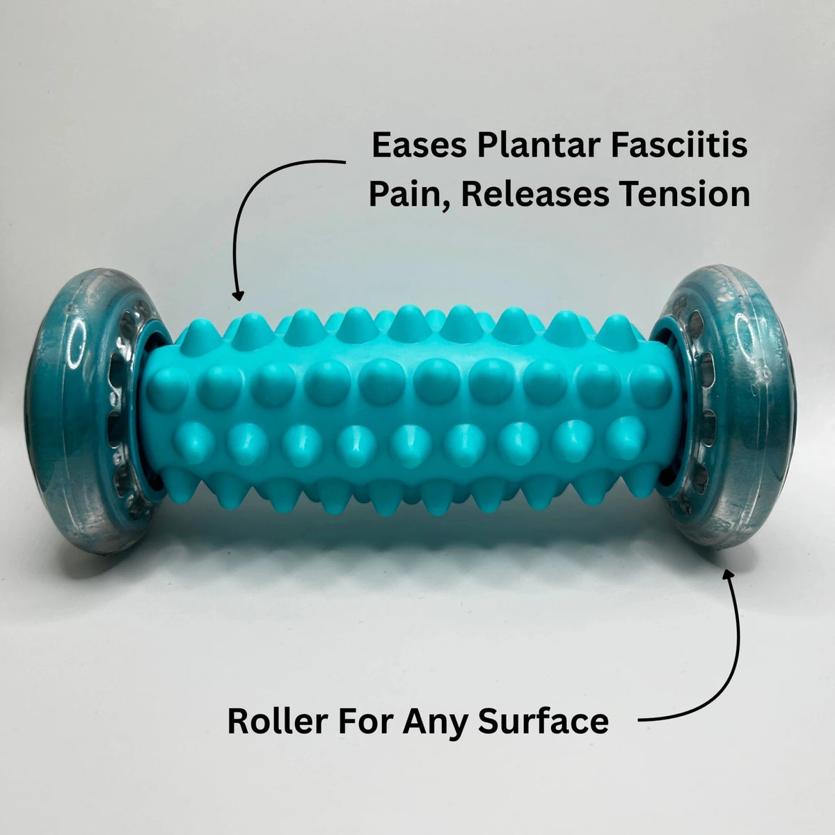Foot massage roller showing therapeutic design for arch pain relief
